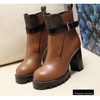 Louis Vuitton Heel 9.5 cm Star Trail Ankle Boots Brown 2020 (modeng-20090415)