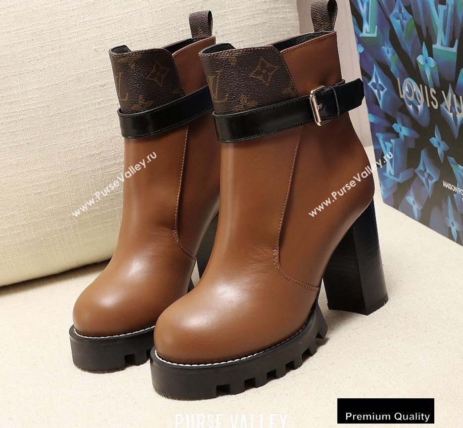 Louis Vuitton Heel 9.5 cm Star Trail Ankle Boots Brown 2020 (modeng-20090415)