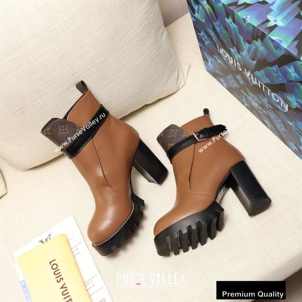 Louis Vuitton Heel 9.5 cm Star Trail Ankle Boots Brown 2020 (modeng-20090415)