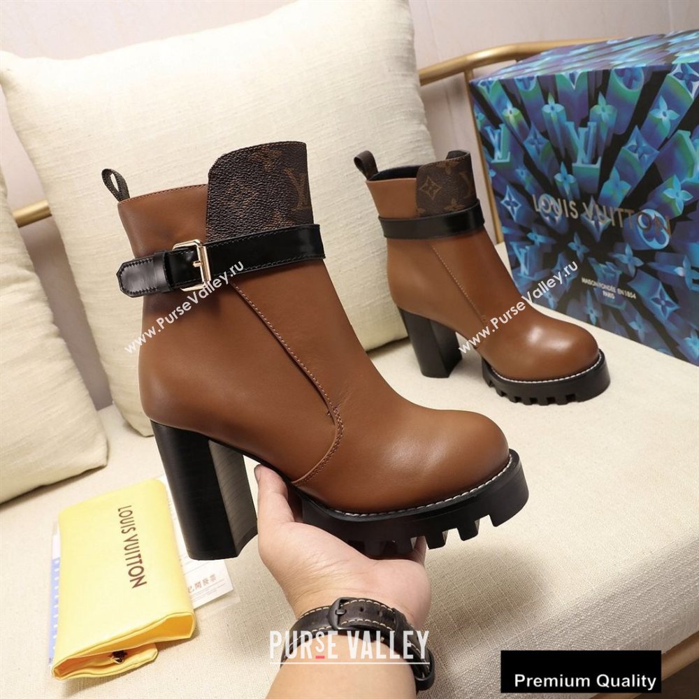 Louis Vuitton Heel 9.5 cm Star Trail Ankle Boots Brown 2020 (modeng-20090415)