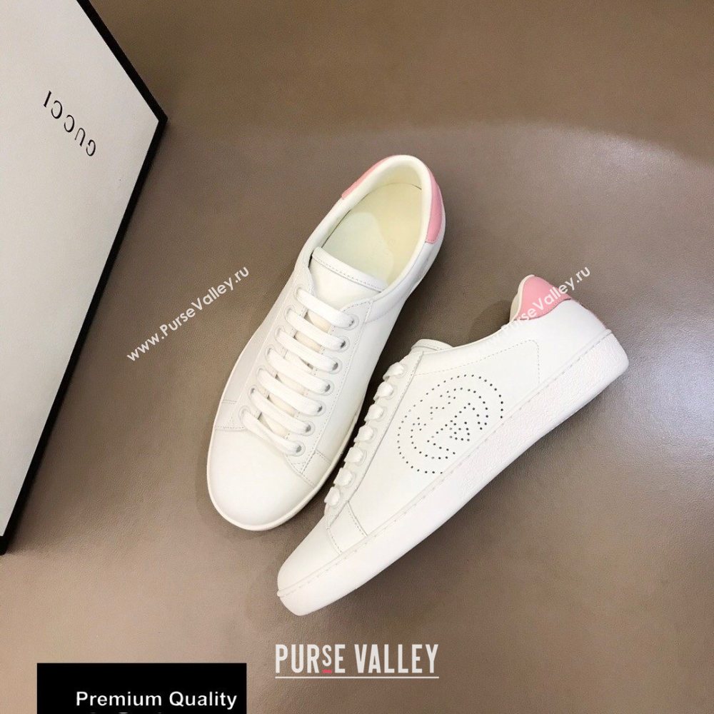 Gucci Ace Leather Womens/Mens Sneakers with Interlocking G Top Quality 17 (nihao-20090717)