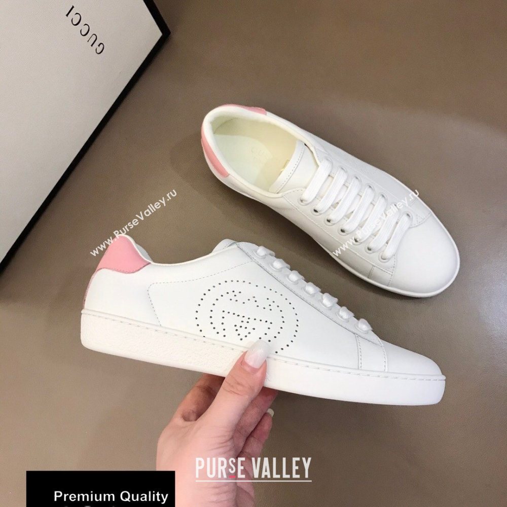 Gucci Ace Leather Womens/Mens Sneakers with Interlocking G Top Quality 17 (nihao-20090717)