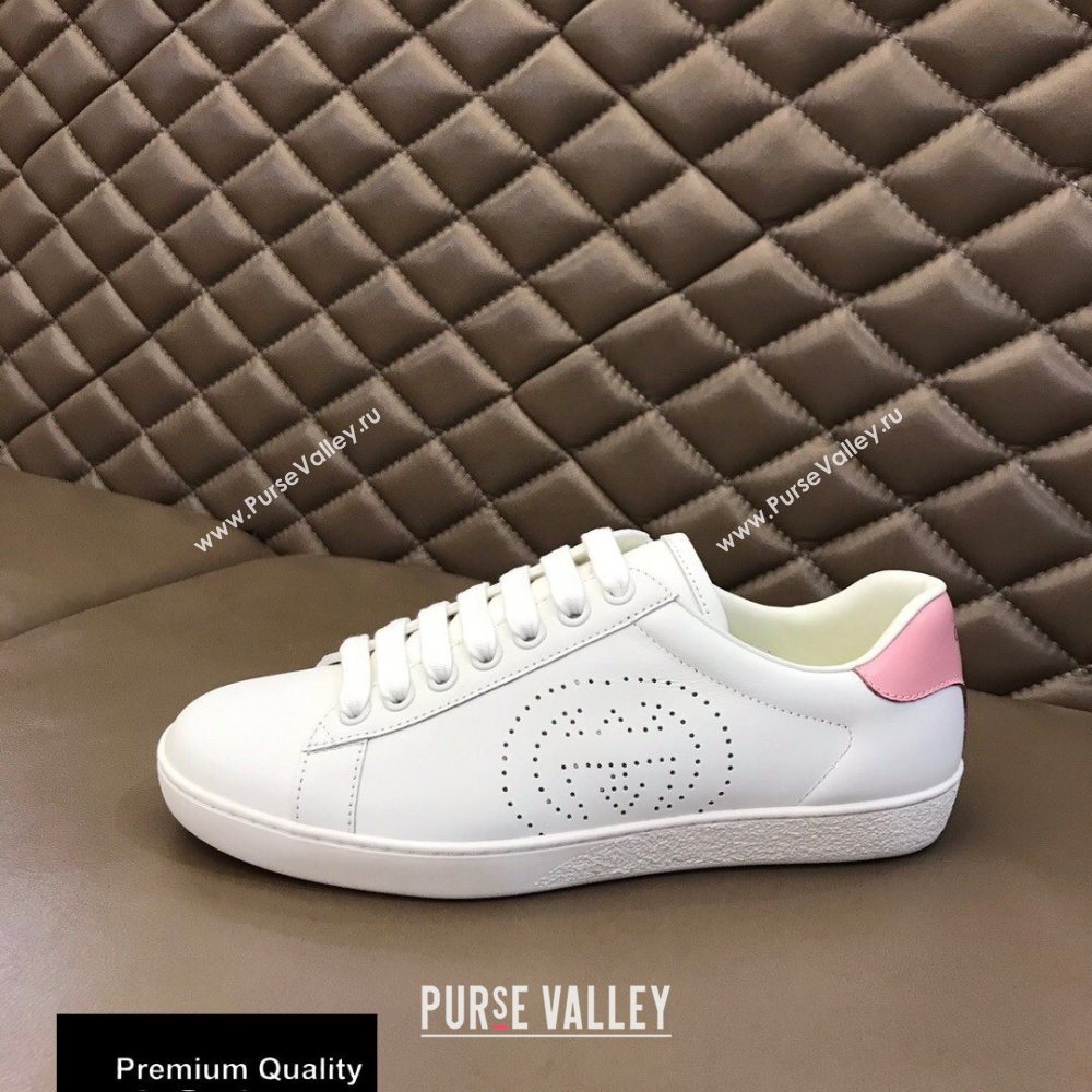 Gucci Ace Leather Womens/Mens Sneakers with Interlocking G Top Quality 17 (nihao-20090717)