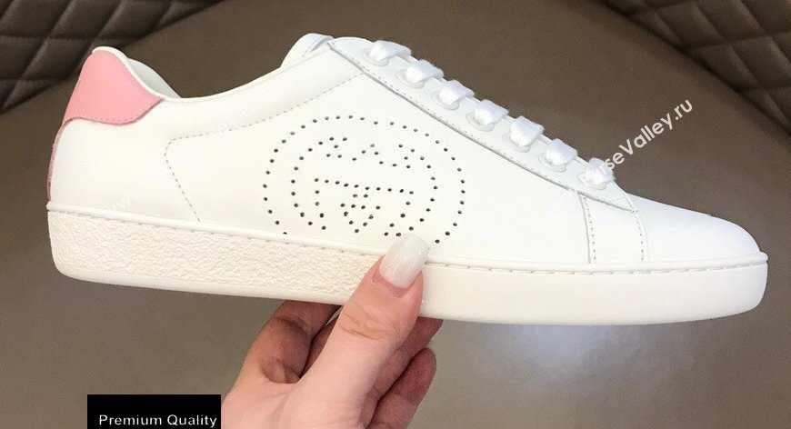 Gucci Ace Leather Womens/Mens Sneakers with Interlocking G Top Quality 17 (nihao-20090717)