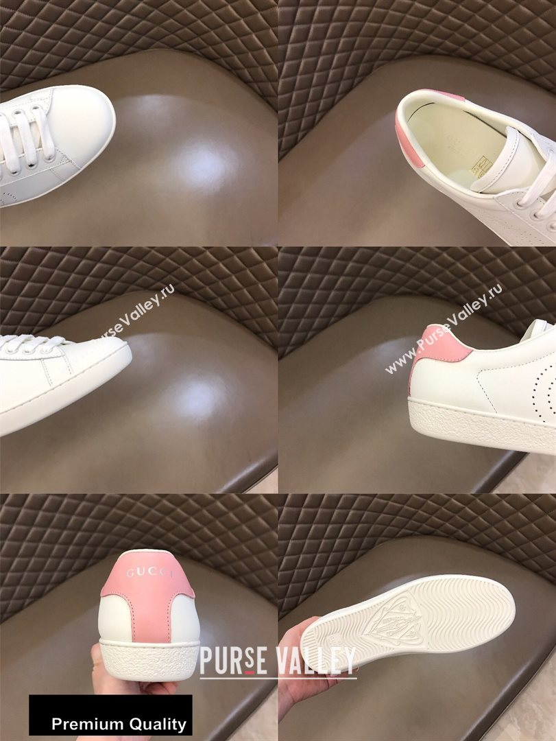 Gucci Ace Leather Womens/Mens Sneakers with Interlocking G Top Quality 17 (nihao-20090717)