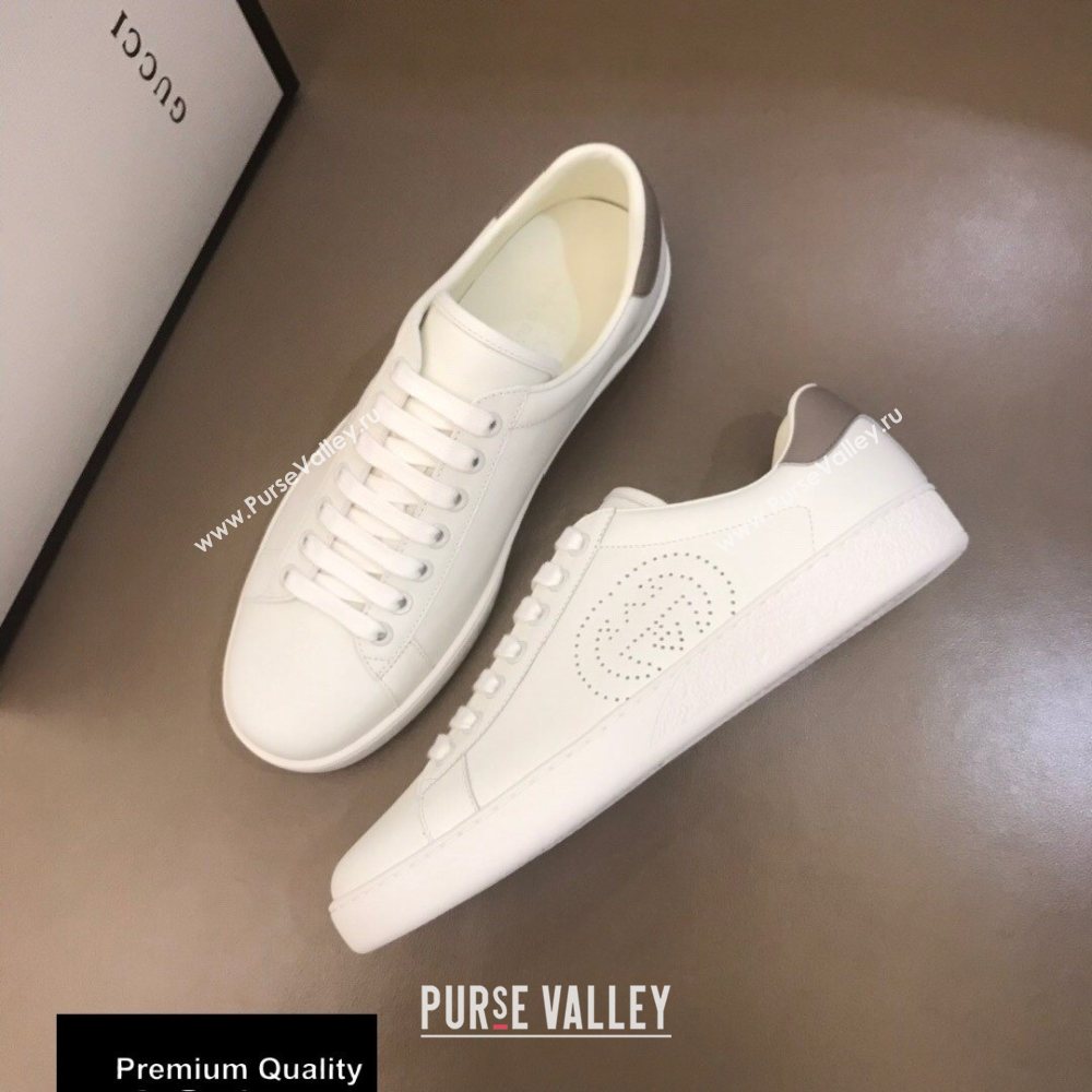 Gucci Ace Leather Womens/Mens Sneakers with Interlocking G Top Quality 16 (nihao-20090716)