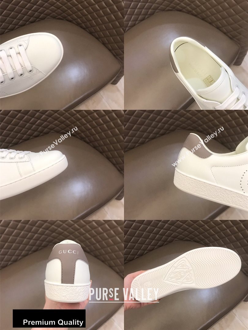 Gucci Ace Leather Womens/Mens Sneakers with Interlocking G Top Quality 16 (nihao-20090716)