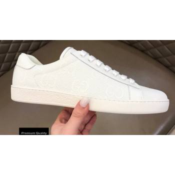 Gucci Ace Leather GG Embossed Womens/Mens Sneakers Top Quality 24 (nihao-20090724)