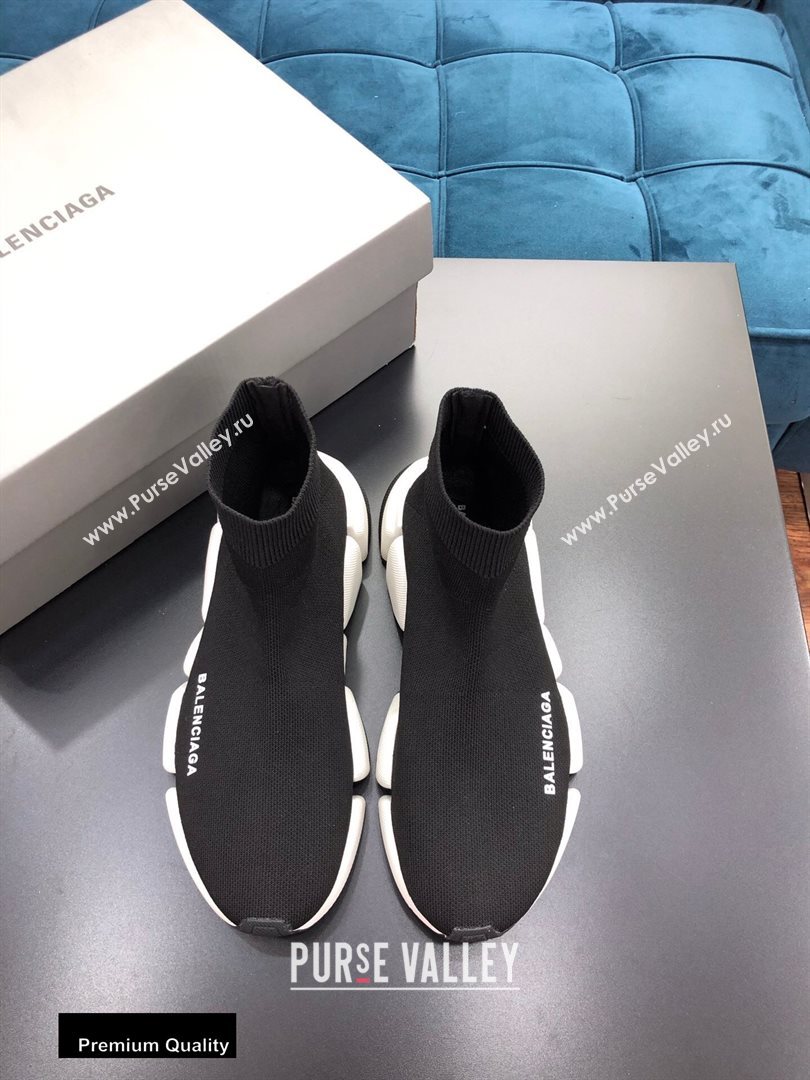 Balenciaga Knit Sock Speed Sneakers Boots Black (nihao-20090401)