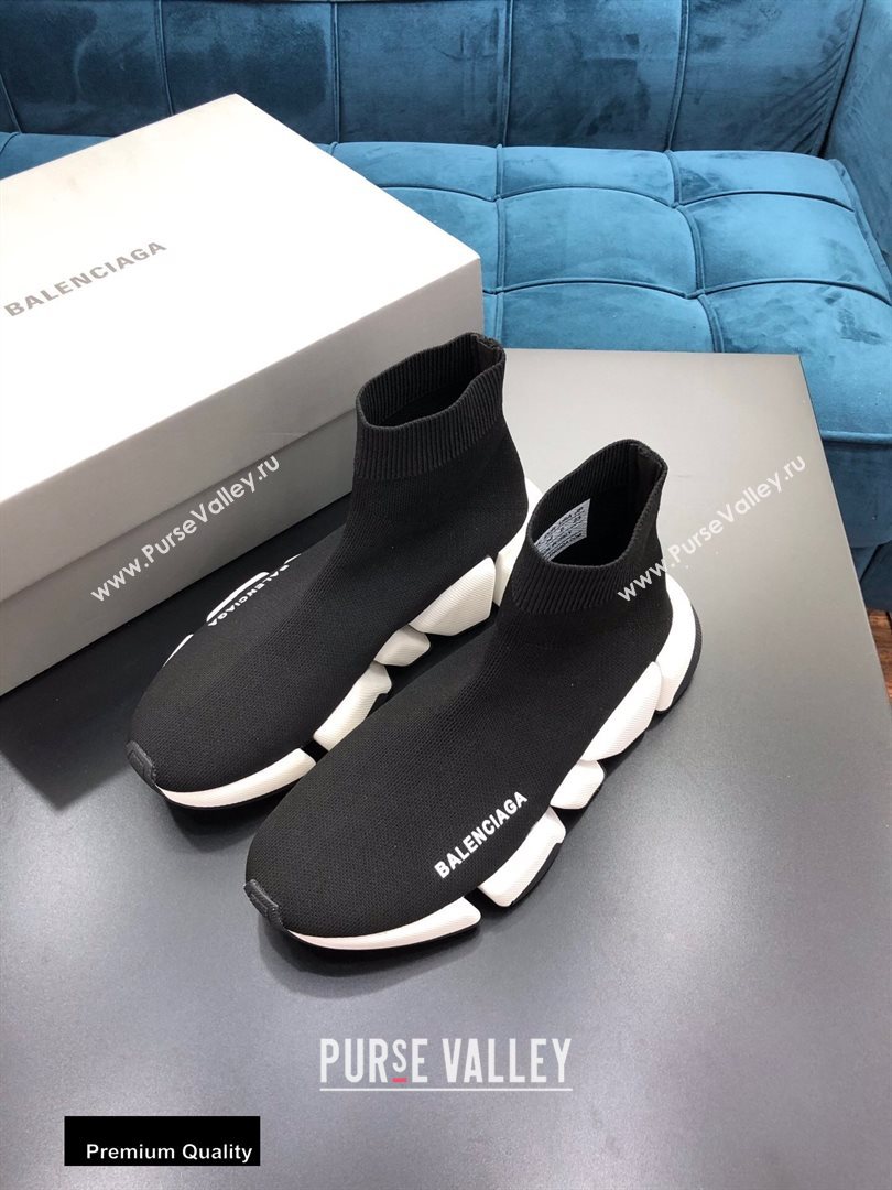 Balenciaga Knit Sock Speed Sneakers Boots Black (nihao-20090401)