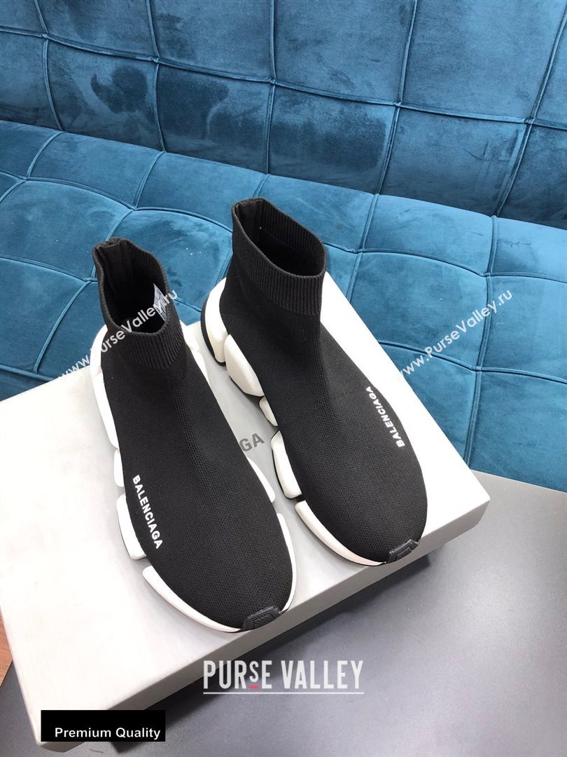 Balenciaga Knit Sock Speed Sneakers Boots Black (nihao-20090401)