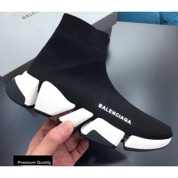 Balenciaga Knit Sock Speed Sneakers Boots Black (nihao-20090401)