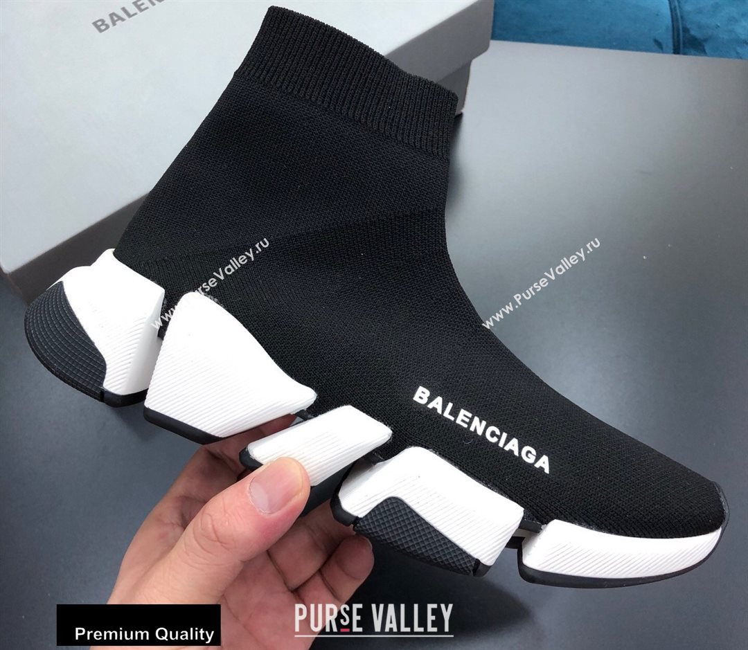 Balenciaga Knit Sock Speed Sneakers Boots Black (nihao-20090401)