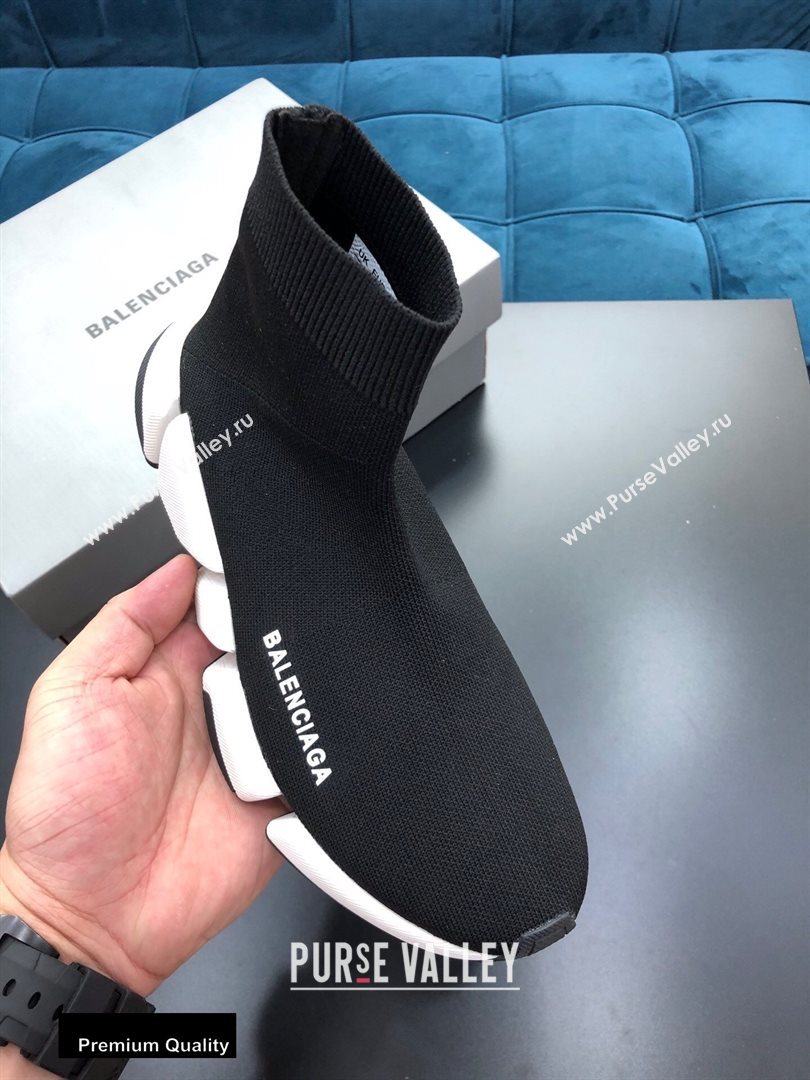 Balenciaga Knit Sock Speed Sneakers Boots Black (nihao-20090401)
