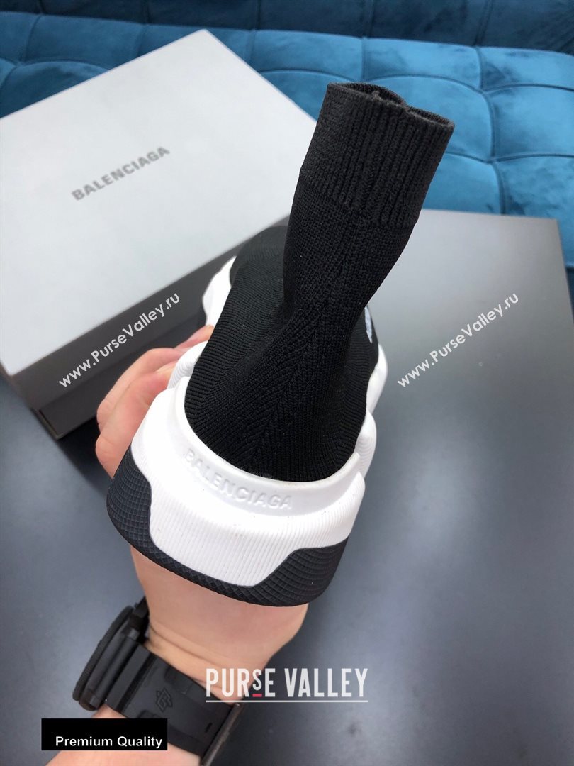 Balenciaga Knit Sock Speed Sneakers Boots Black (nihao-20090401)