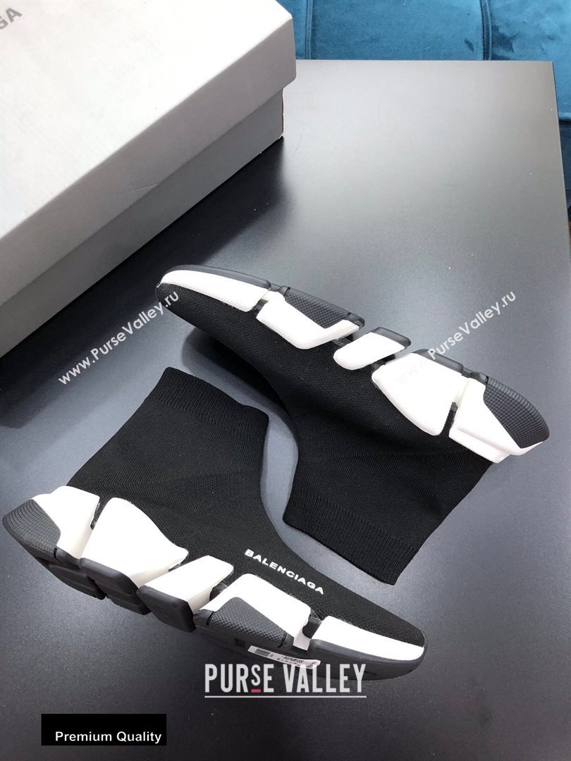 Balenciaga Knit Sock Speed Sneakers Boots Black (nihao-20090401)