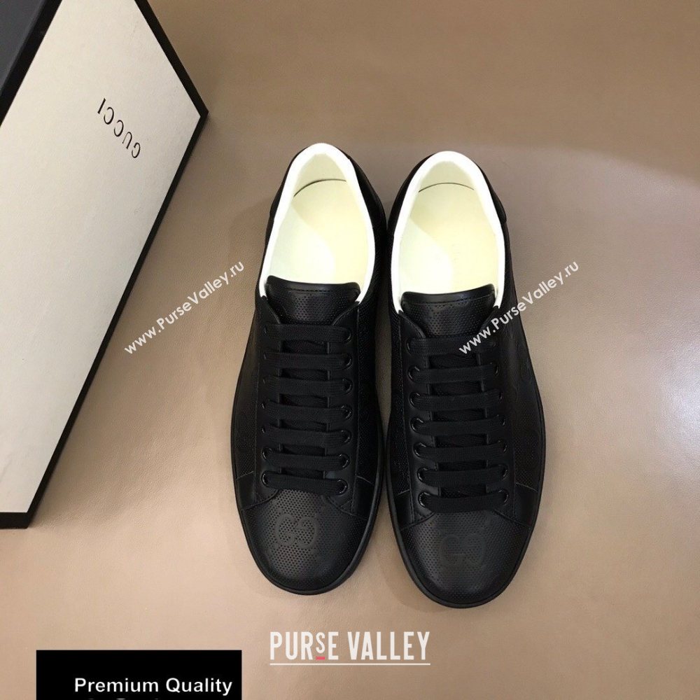Gucci Ace Leather GG Embossed Womens/Mens Sneakers Top Quality 23 (nihao-20090723)