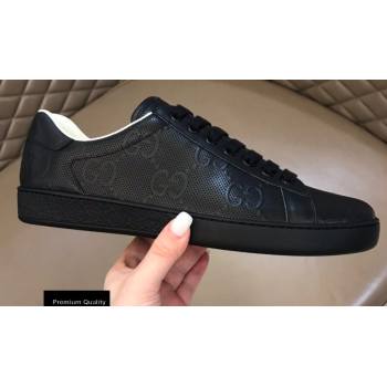 Gucci Ace Leather GG Embossed Womens/Mens Sneakers Top Quality 23 (nihao-20090723)