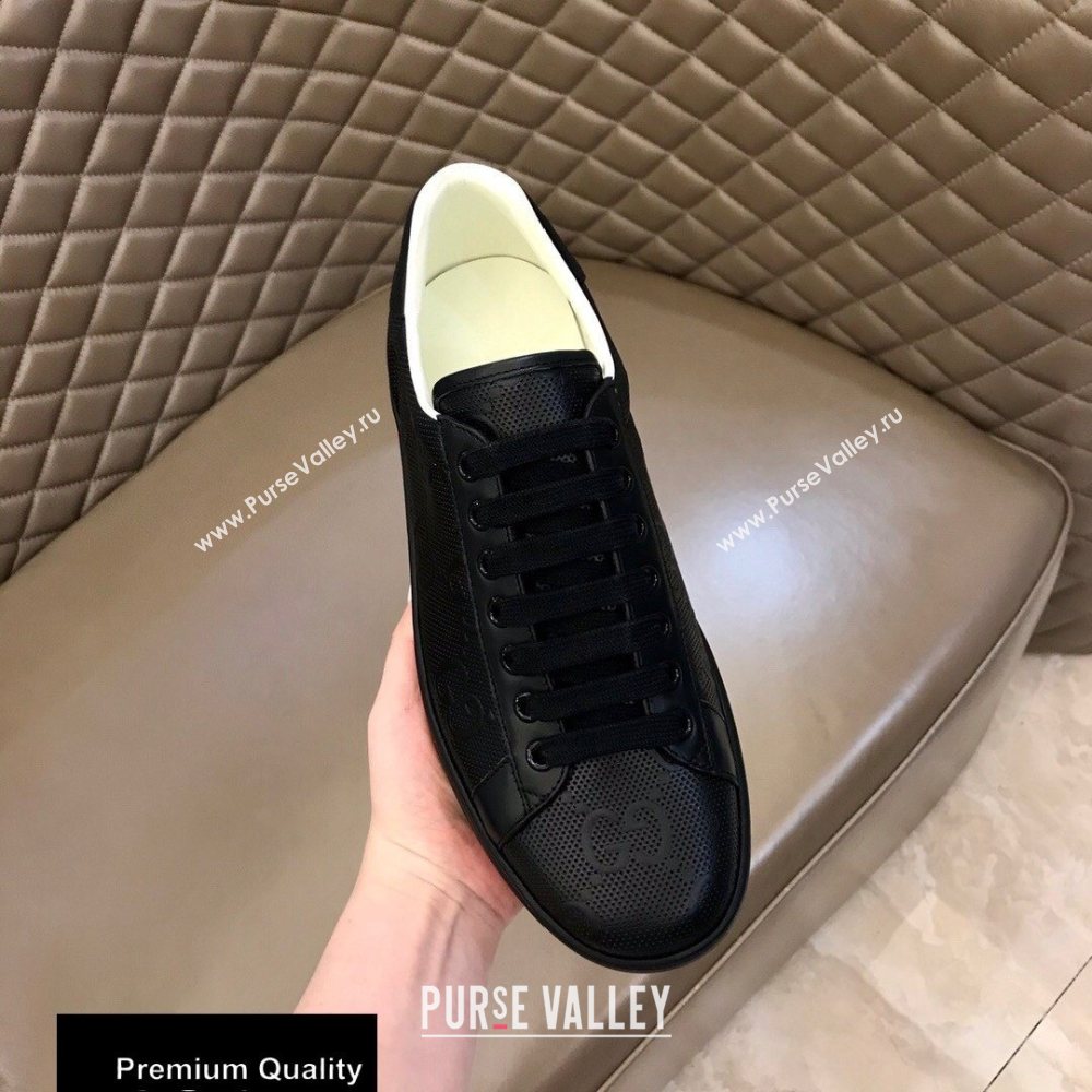 Gucci Ace Leather GG Embossed Womens/Mens Sneakers Top Quality 23 (nihao-20090723)