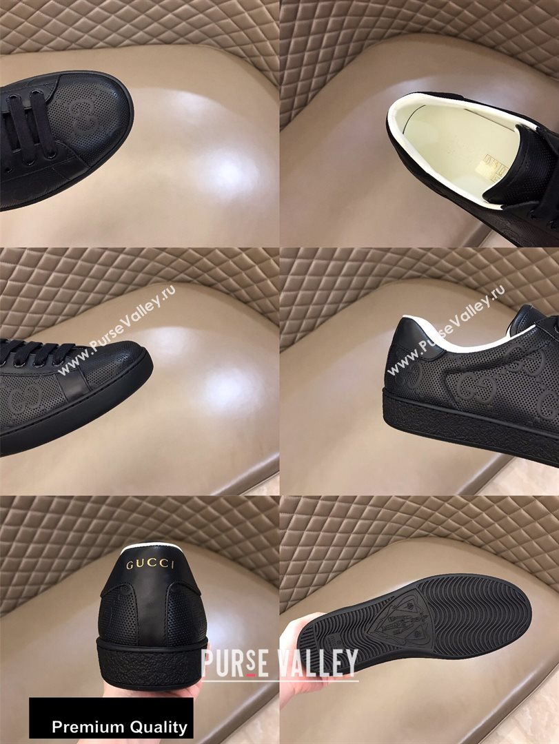 Gucci Ace Leather GG Embossed Womens/Mens Sneakers Top Quality 23 (nihao-20090723)