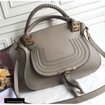 Chloe Small Marcie Handbag in Grain Calfskin Gray (yaoyao-20090708)