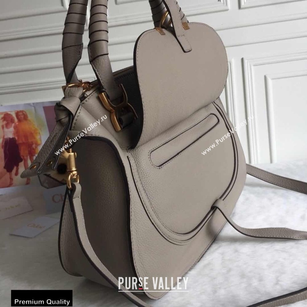 Chloe Small Marcie Handbag in Grain Calfskin Gray (yaoyao-20090708)