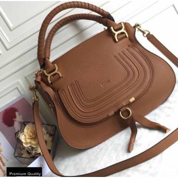 Chloe Small Marcie Handbag in Grain Calfskin Tan (yaoyao-20090704)