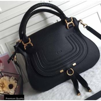 Chloe Small Marcie Handbag in Grain Calfskin Black (yaoyao-20090701)