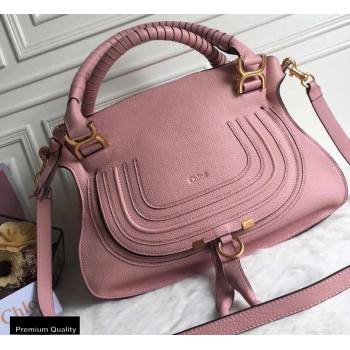 Chloe Small Marcie Handbag in Grain Calfskin Pink (yaoyao-20090706)