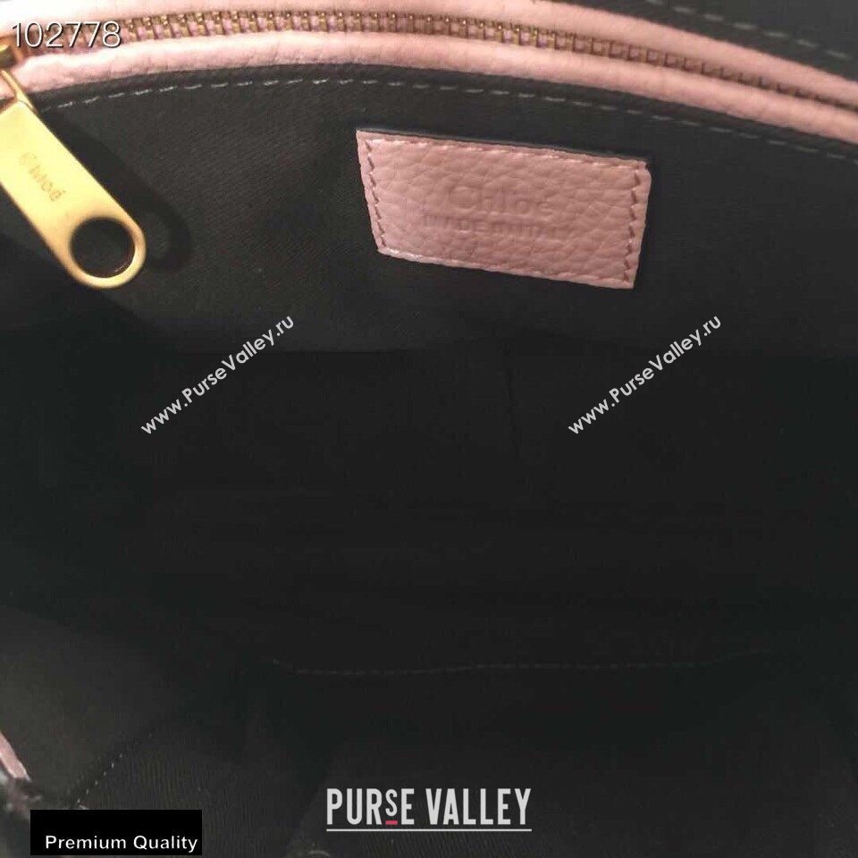 Chloe Small Marcie Handbag in Grain Calfskin Pink (yaoyao-20090706)