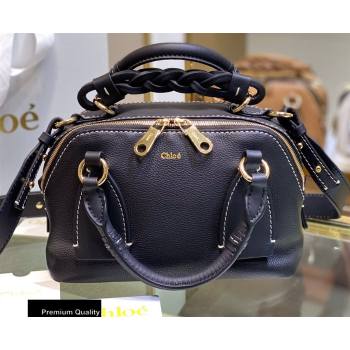 Chloe Small Daria Bag in Grained and Shiny Calfskin Black (yaoyao-20090728)