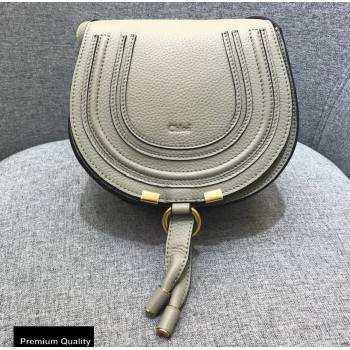 Chloe Round Saddle Mini Marcie Bag in Grain Calfskin Off White (yaoyao-20090716)