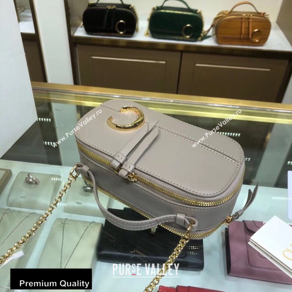 Chloe C Mini Vanity Bag in Calfskin Gray (yaoyao-20090721)