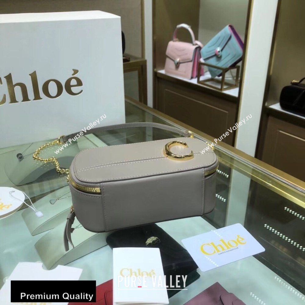 Chloe C Mini Vanity Bag in Calfskin Gray (yaoyao-20090721)