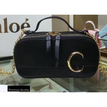 Chloe C Mini Vanity Bag in Calfskin Black (yaoyao-20090718)