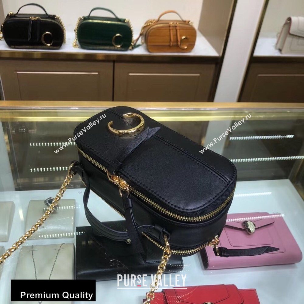 Chloe C Mini Vanity Bag in Calfskin Black (yaoyao-20090718)