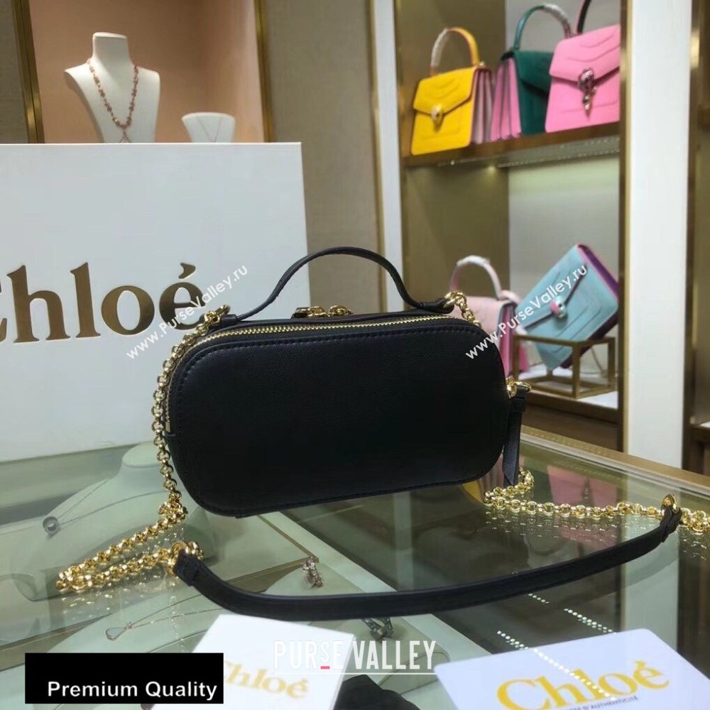 Chloe C Mini Vanity Bag in Calfskin Black (yaoyao-20090718)