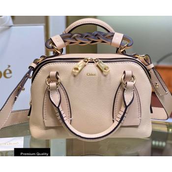 Chloe Small Daria Bag in Grained and Shiny Calfskin Beige (yaoyao-20090732)