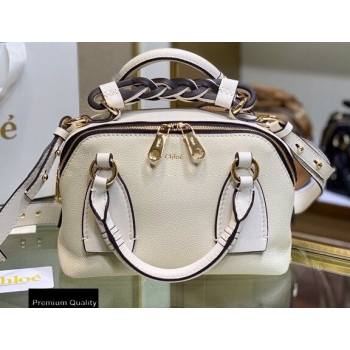 Chloe Small Daria Bag in Grained and Shiny Calfskin White (yaoyao-20090729)