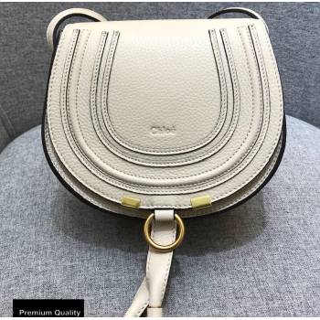 Chloe Round Saddle Mini Marcie Bag in Grain Calfskin Creamy (yaoyao-20090715)