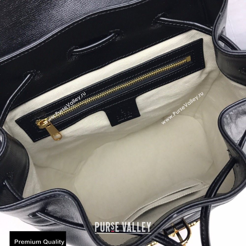 Gucci 1955 Horsebit Backpack Bag 620849 Leather Black 2020 (delihang-20090901)