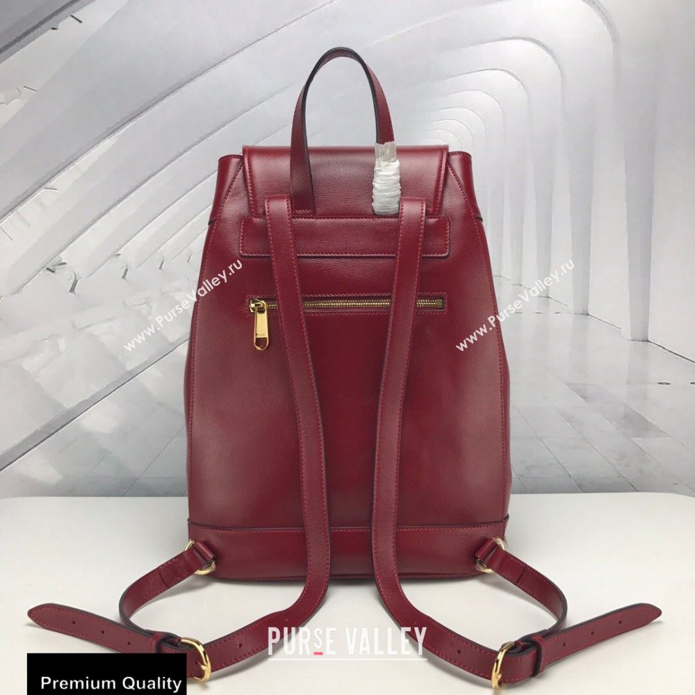 Gucci 1955 Horsebit Backpack Bag 620849 Leather Red 2020 (delihang-20090902)