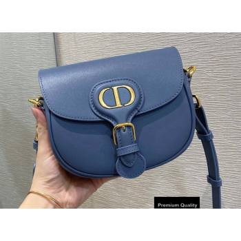 Dior Small Bobby Bag Bag in Box Calfskin Denim Blue 2020 (vivi-20090906)