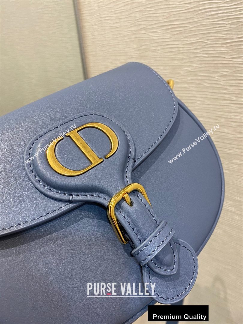 Dior Small Bobby Bag Bag in Box Calfskin Denim Blue 2020 (vivi-20090906)