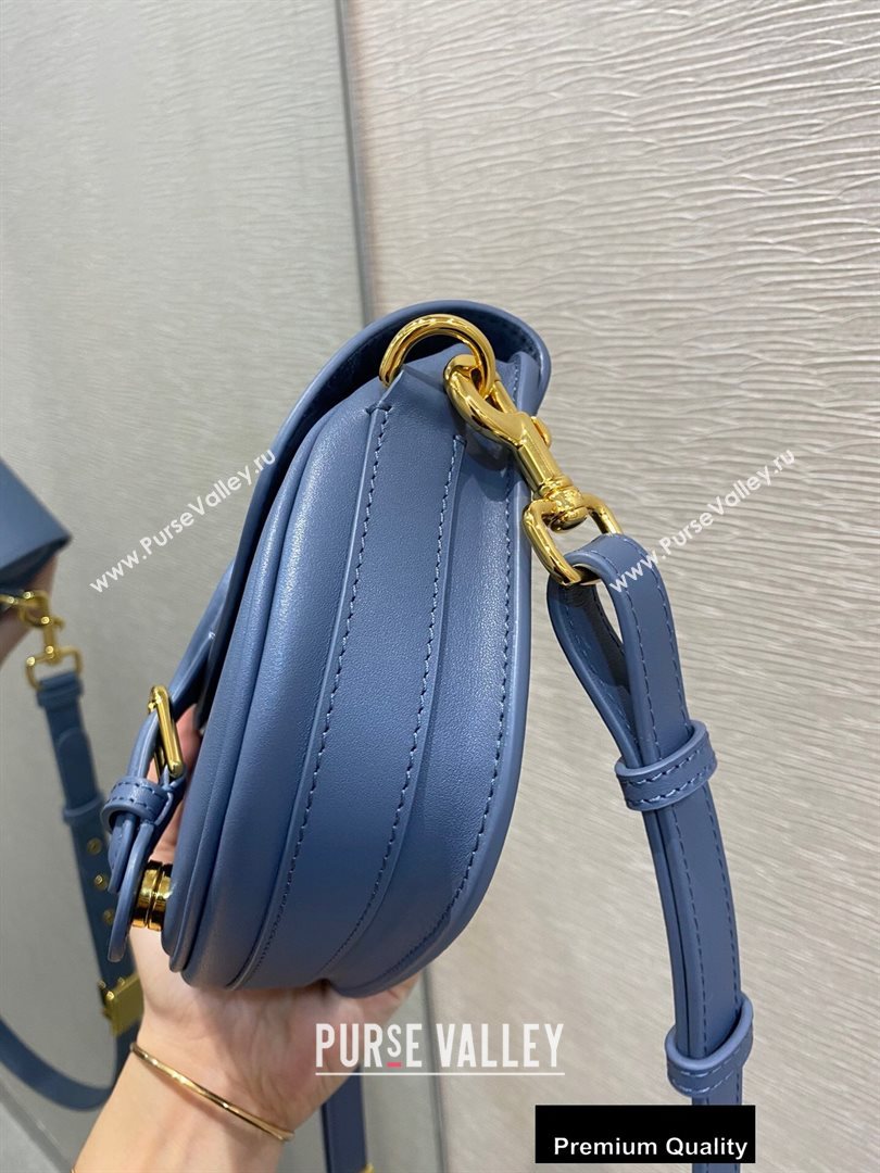Dior Small Bobby Bag Bag in Box Calfskin Denim Blue 2020 (vivi-20090906)