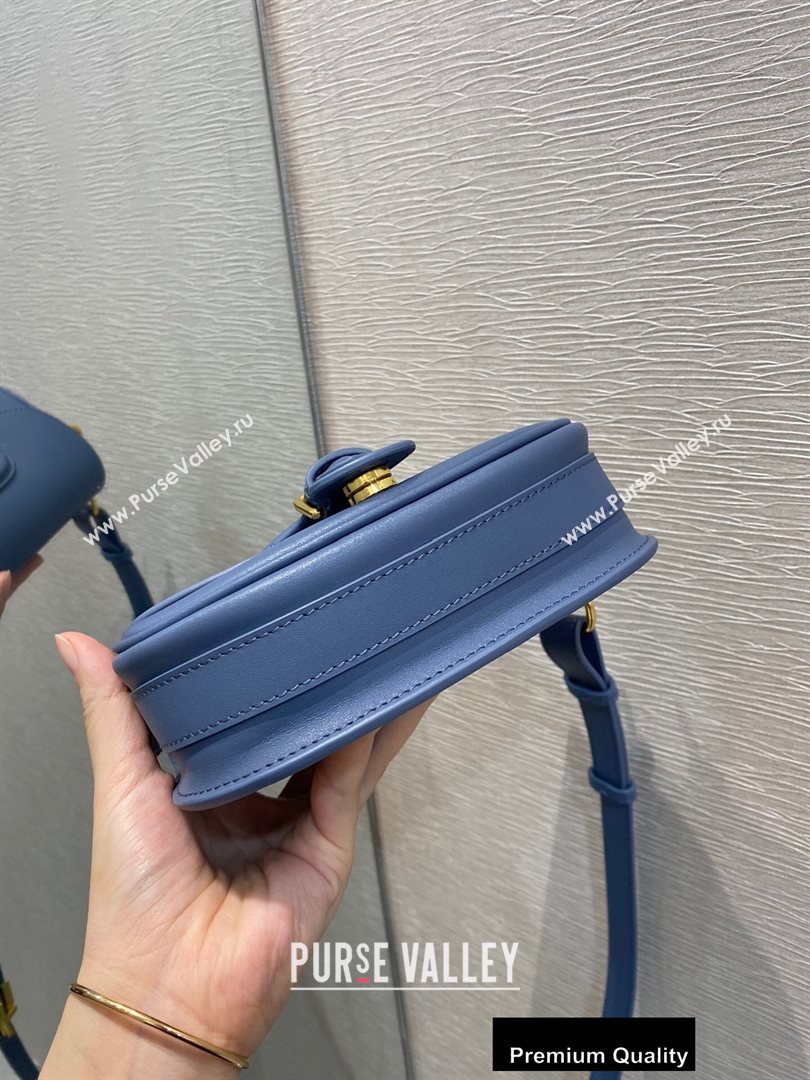 Dior Small Bobby Bag Bag in Box Calfskin Denim Blue 2020 (vivi-20090906)