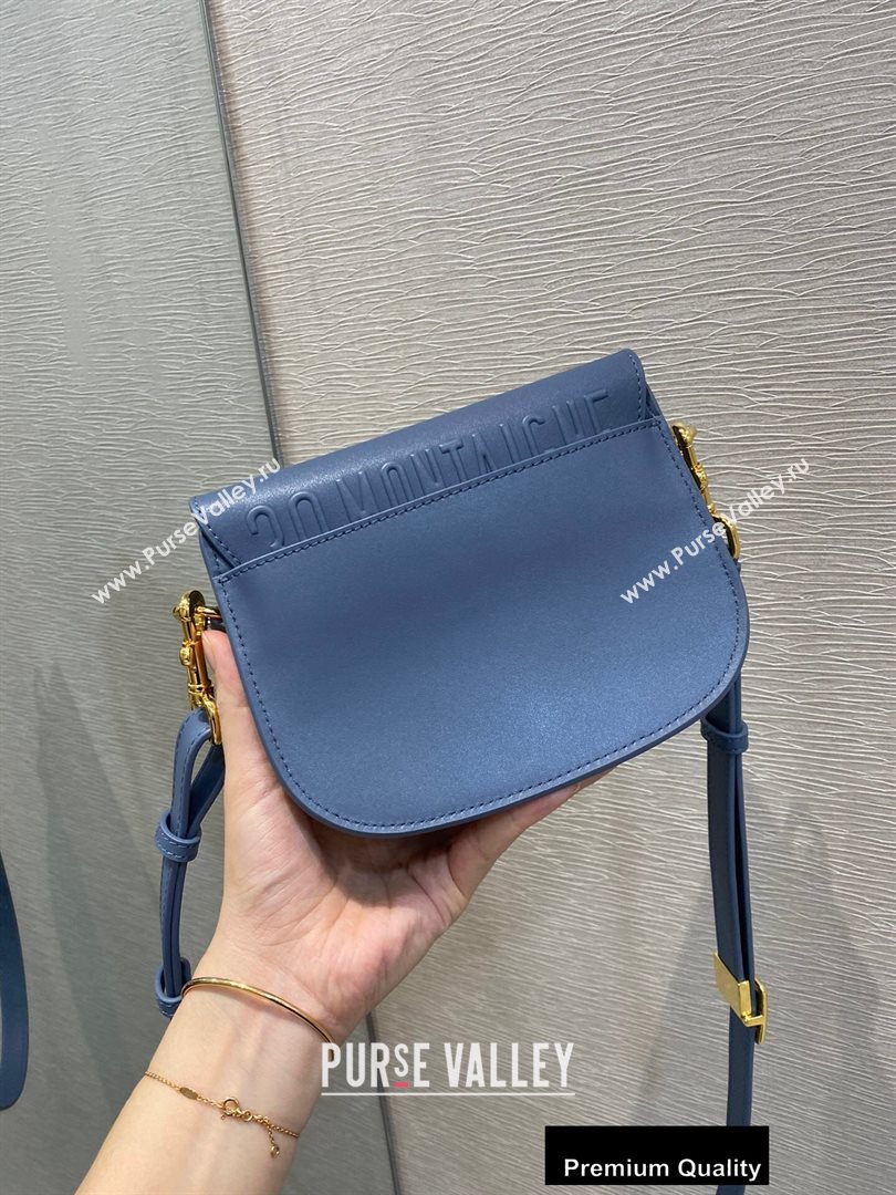 Dior Small Bobby Bag Bag in Box Calfskin Denim Blue 2020 (vivi-20090906)