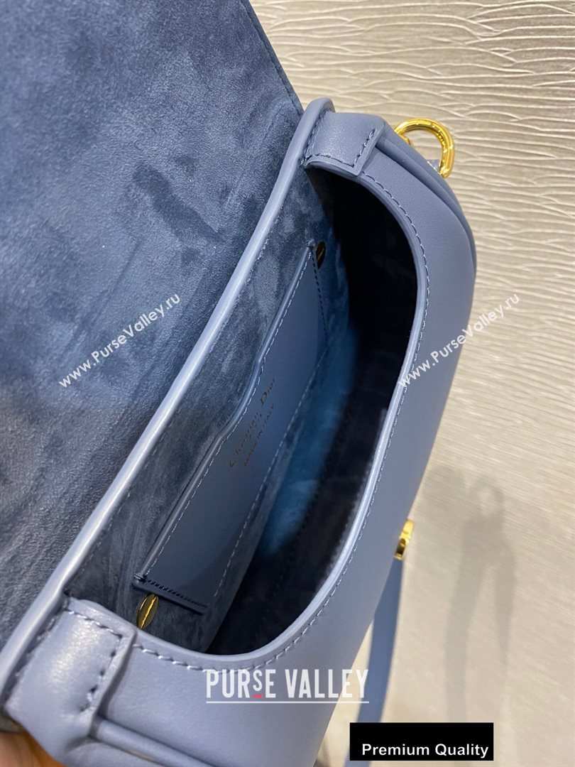 Dior Small Bobby Bag Bag in Box Calfskin Denim Blue 2020 (vivi-20090906)