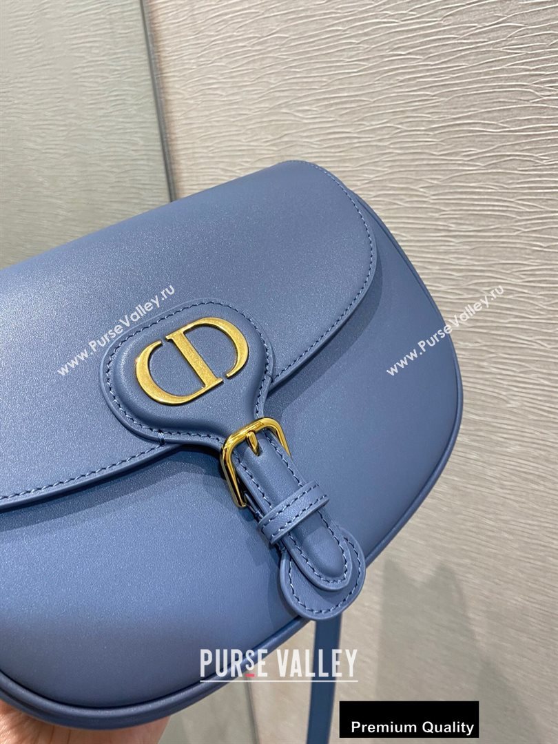 Dior Medium Bobby Bag Bag in Box Calfskin Denim Blue 2020 (vivi-20090905)
