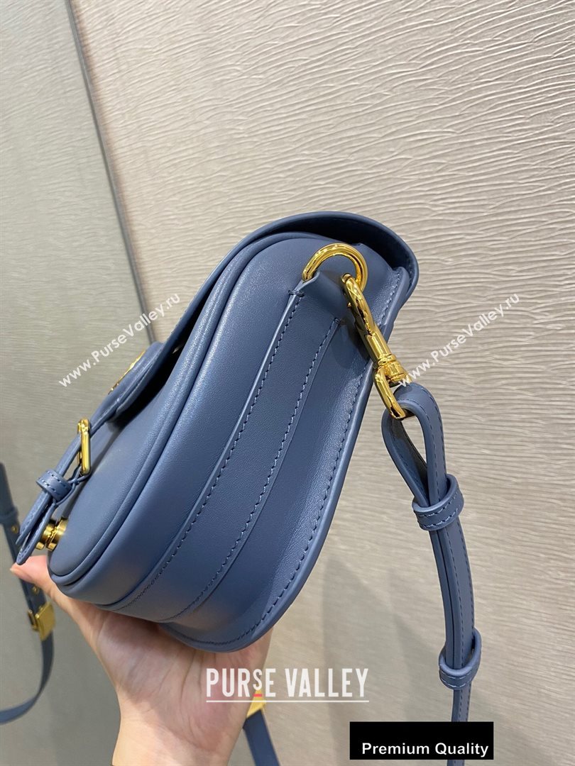 Dior Medium Bobby Bag Bag in Box Calfskin Denim Blue 2020 (vivi-20090905)